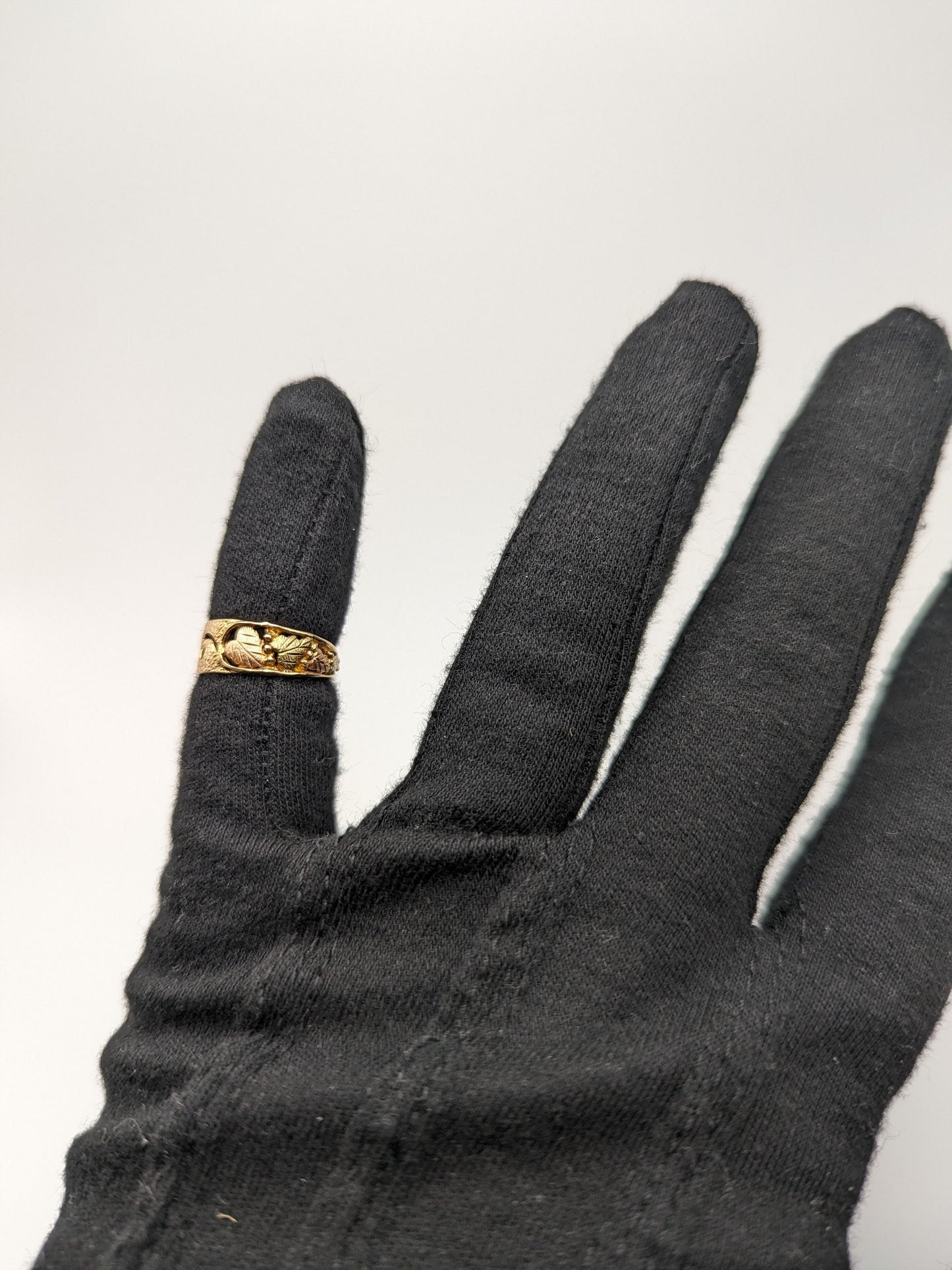 10k 12k Black Hills Gold Ring Multi-tone Gold Black Hills Vine Ring Filigree Promise Ring