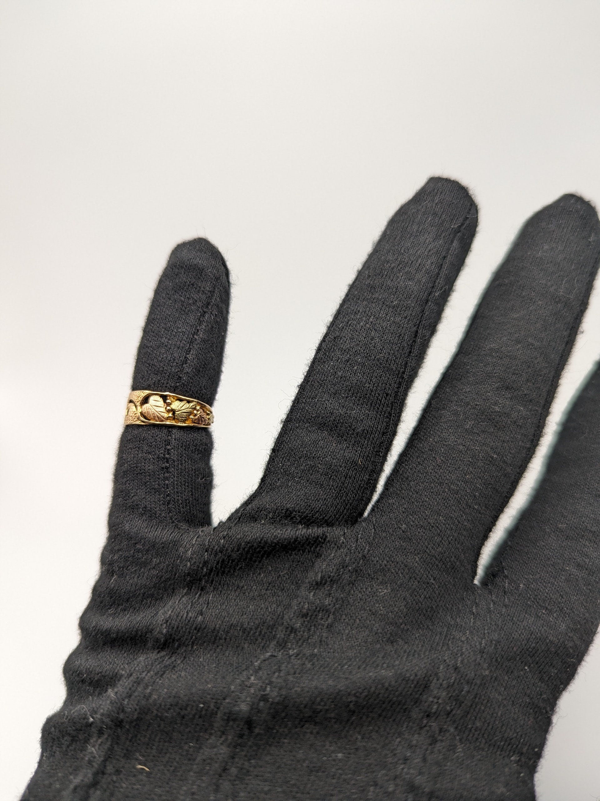 10k 12k Black Hills Gold Ring Multi-tone Gold Black Hills Vine Ring Filigree Promise Ring