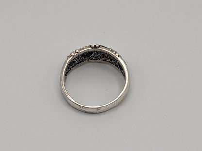 Sterling Silver Leaf Black Hills Ring.Black Hills Leaf Sz 13 Ring. Sterling Silver Antique Leaf Ring. Silver Vine Leaf Signet Ring.