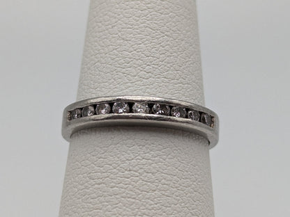 Platinum Channel ring Platinum .25ct Diamond Eternity Wedding Band Anniversary half eternity Women band