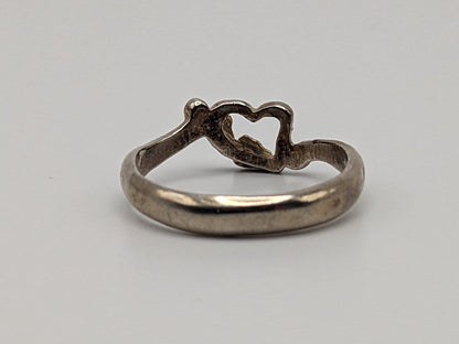 10k 12k Gold Sterling Silver Black Hills Gold Heart Ring Band Sterling Silver Heart Gold Ring.