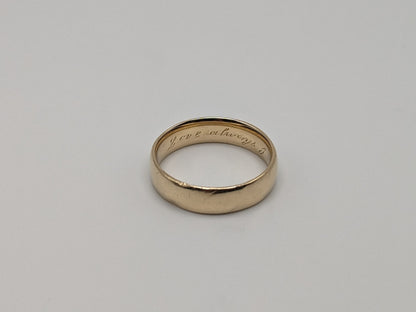 14k Heavy 6.2 grams Yellow Gold 5.6 mm Wedding Band Comfort Fit Wedding Ring Anniversary Ring Band. Classic Gold Wedding Ring