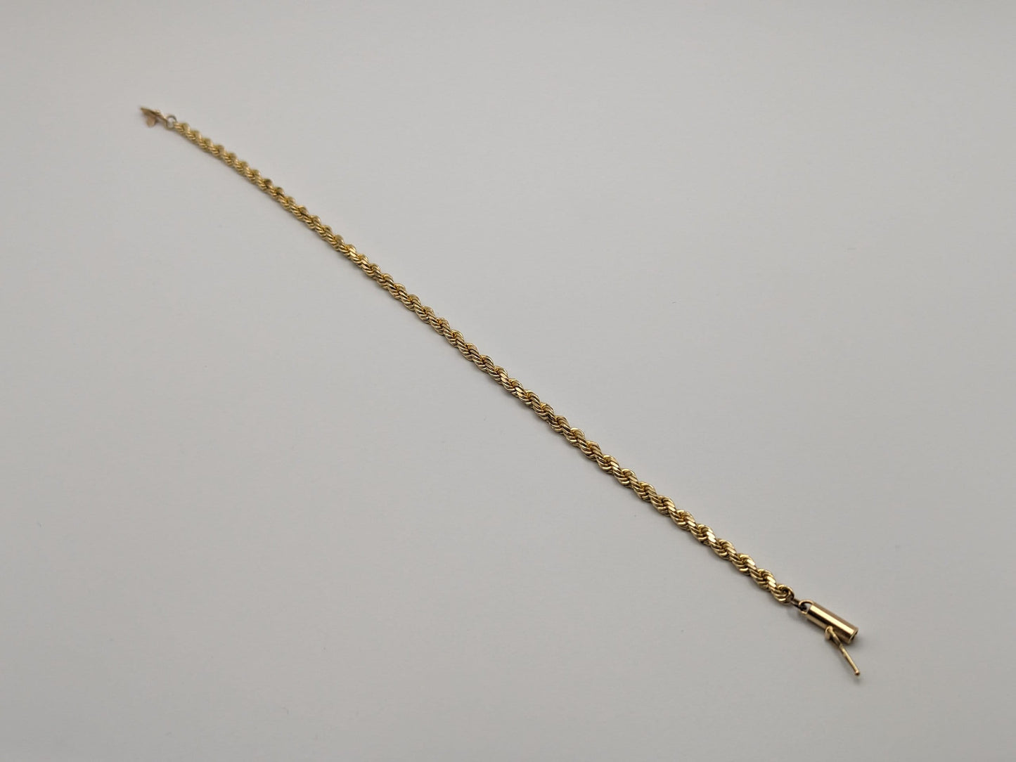 14k Yellow Gold 6.6 gram Rope 8" Bracelet Chain