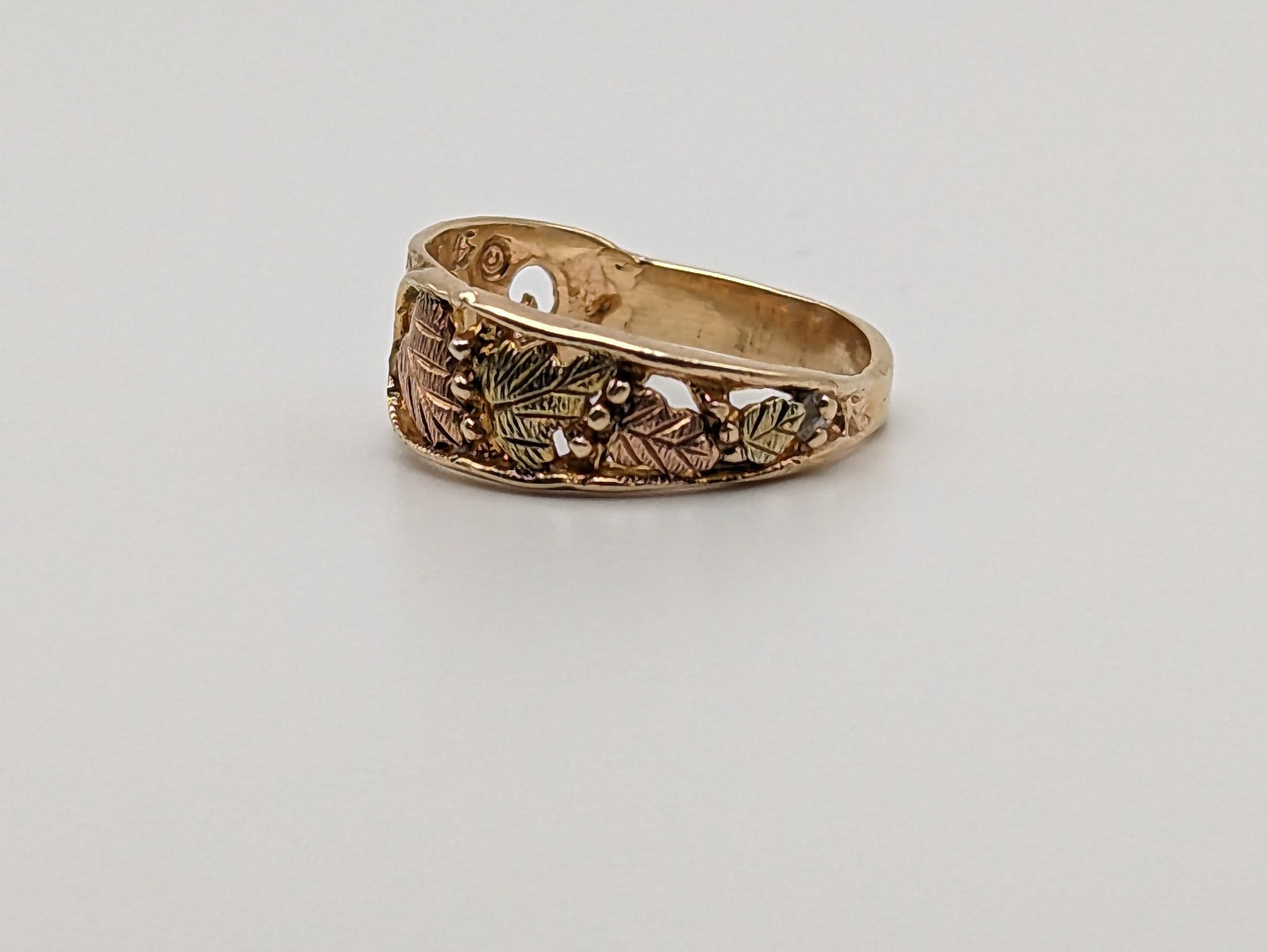 10k 12k Black Hills Gold Ring Multi-tone Gold Black Hills Vine Ring Filigree Promise Ring
