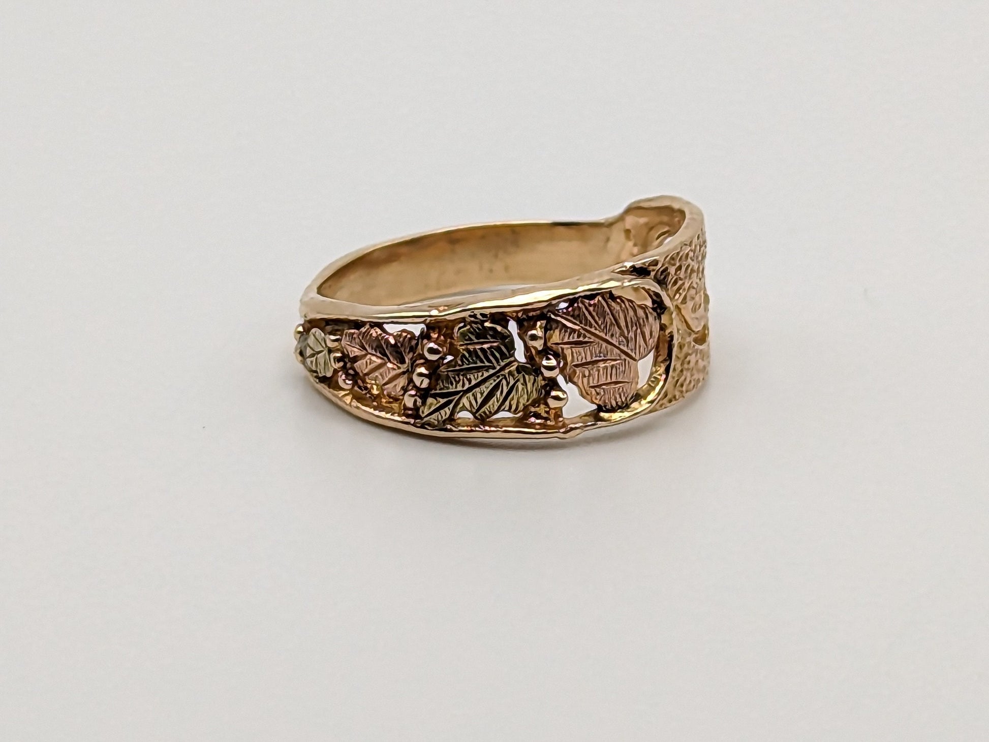 10k 12k Black Hills Gold Ring Multi-tone Gold Black Hills Vine Ring Filigree Promise Ring