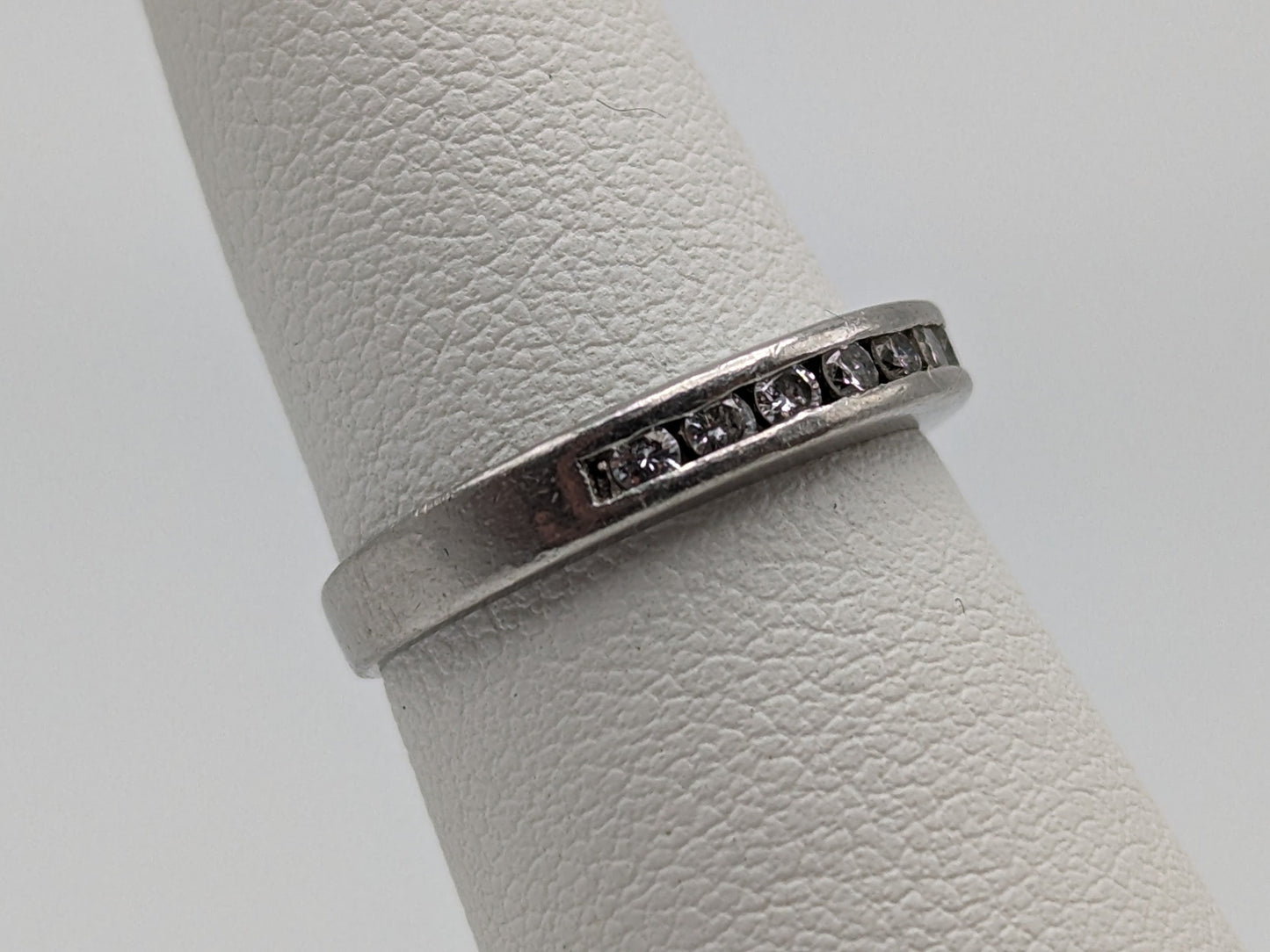 Platinum Channel ring Platinum .25ct Diamond Eternity Wedding Band Anniversary half eternity Women band