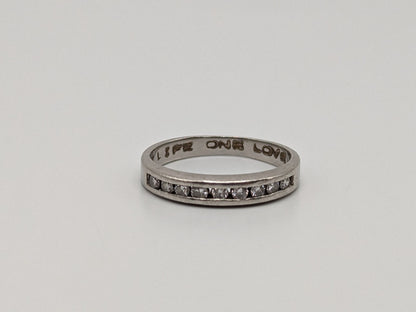 Platinum Channel ring Platinum .25ct Diamond Eternity Wedding Band Anniversary half eternity Women band