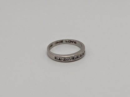 Platinum Channel ring Platinum .25ct Diamond Eternity Wedding Band Anniversary half eternity Women band