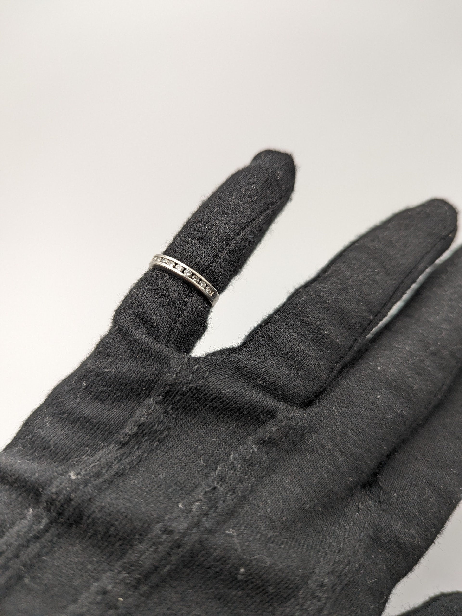 Platinum Channel ring Platinum .25ct Diamond Eternity Wedding Band Anniversary half eternity Women band