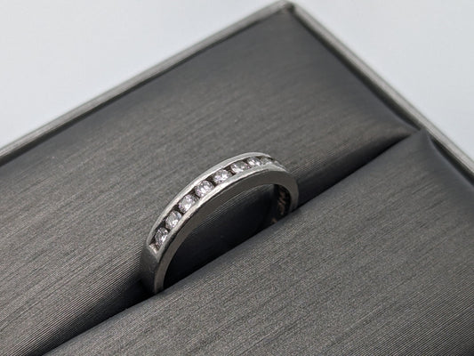 Platinum Channel ring Platinum .25ct Diamond Eternity Wedding Band Anniversary half eternity Women band