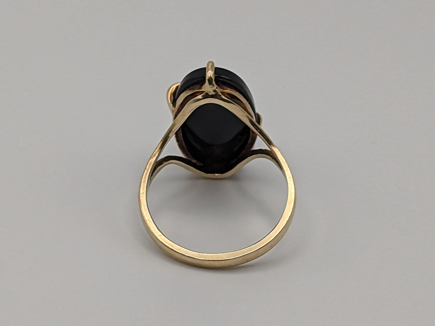 Vintage 5.6gr Gold 14k Rectangle Black Onyx Diamond Ring Midnight Black. 14k Vintage Diamond Onyx Art Deco Ring Pinky Onyx Ring.