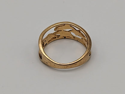 14k Yellow Gold Dolpine Ring. Gold Dolphine Ring.