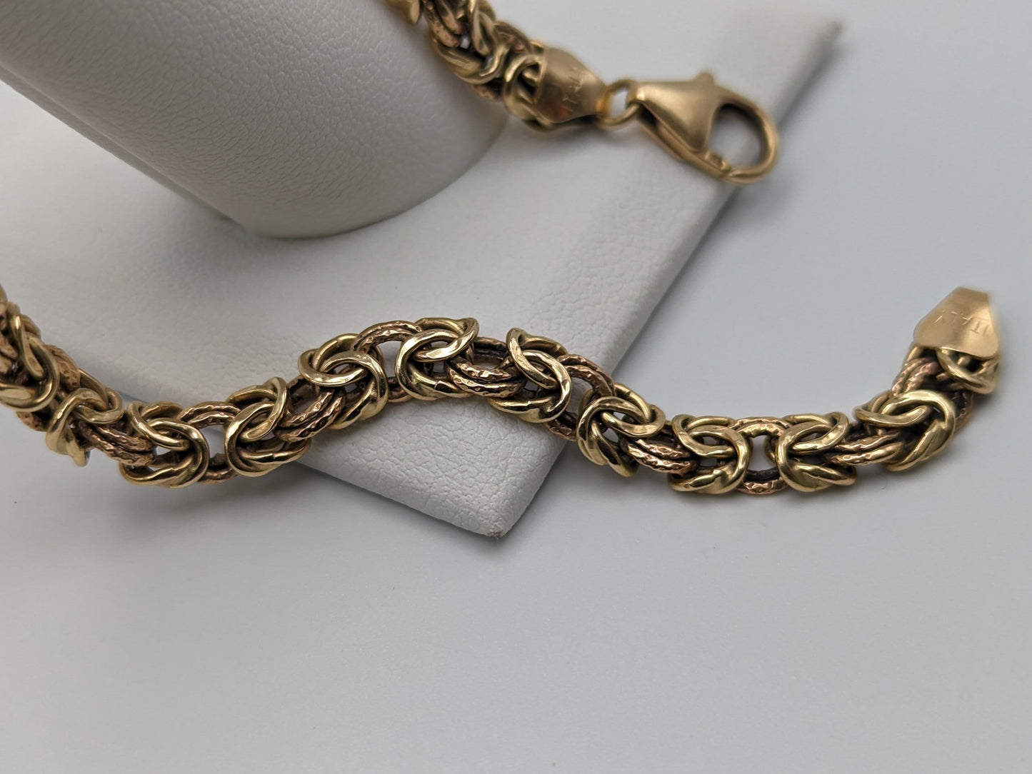 14k Gold MILOR Italian 6.8 Gr 5.3mm Spiga Bracelet 8" Yellow Gold Spiga Link Chain.