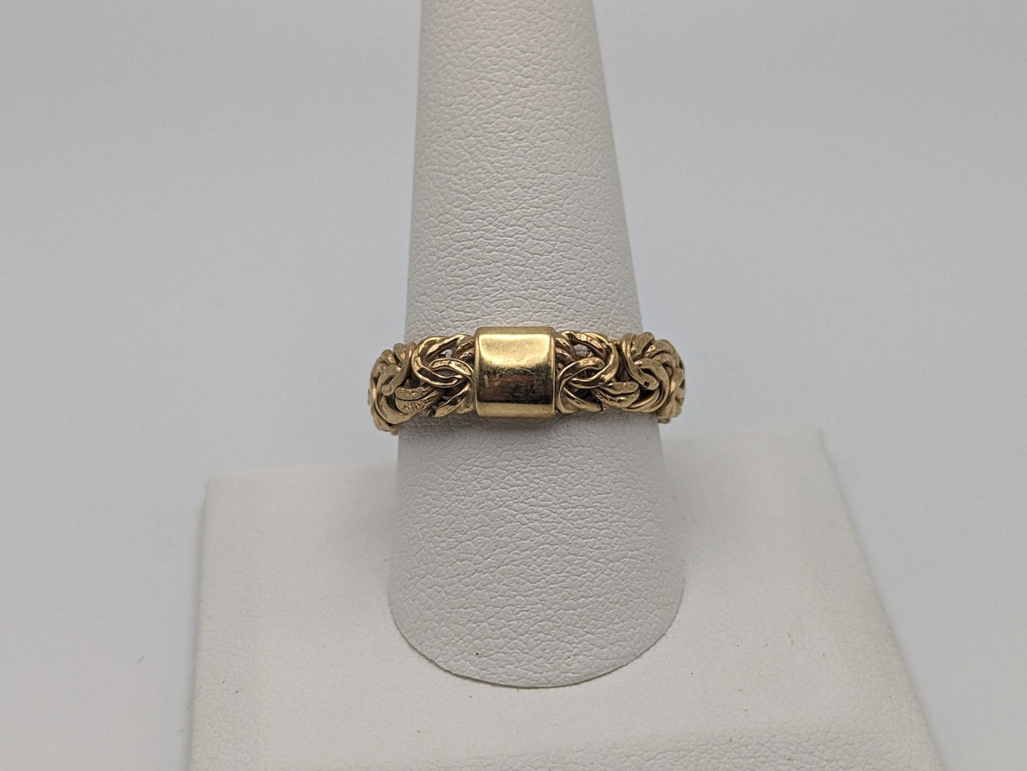 18k Gold Cable Rope Byzantine 6mm Wedding Band Twist Engagement Ring