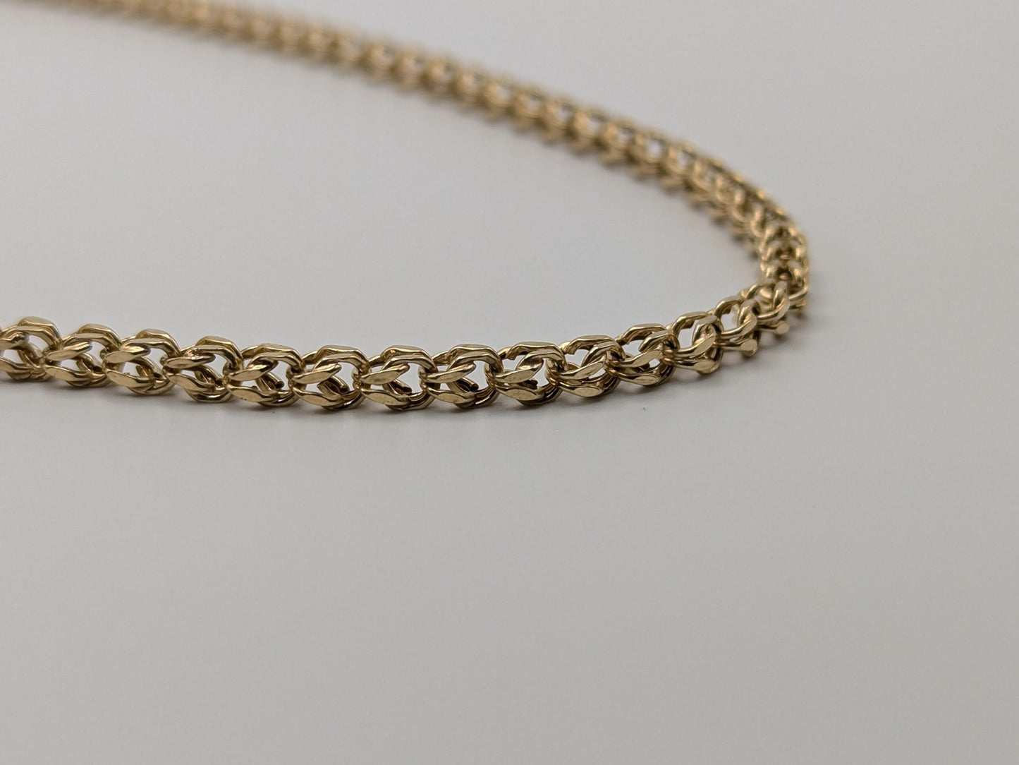 10k Yellow Gold 3mm Specialty Double Link Chain Necklace 18" Solid Gold