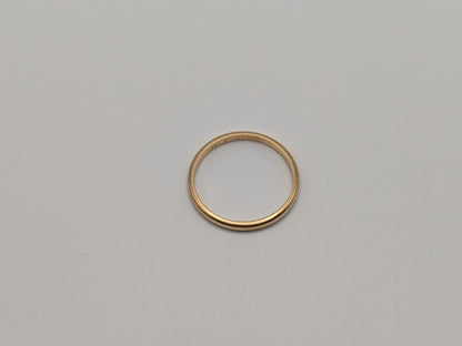 14k Yellow Gold 2mm Starfire Wedding Band Comfort Fit Wedding Ring. Anniversary Band.