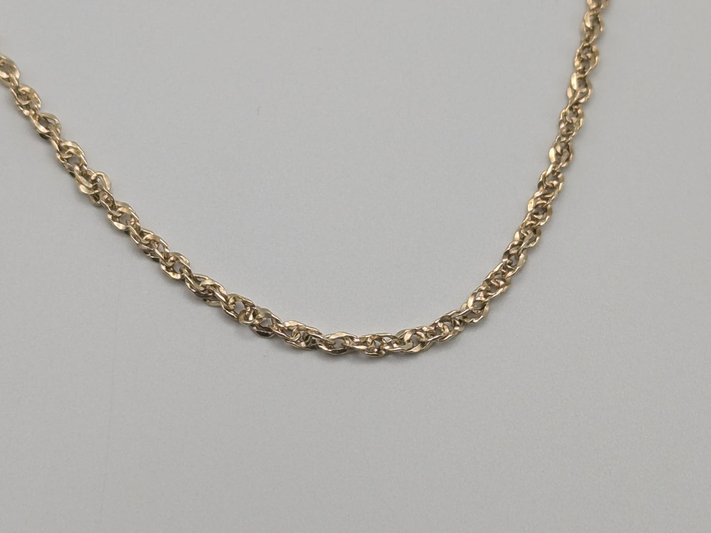 14k Yellow ITALY Gold Double Link Necklace Rope Chain 20" Classic Gold Silk Rope Necklace