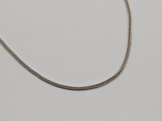 18k White Gold Italian Chain Necklace. Speciality White Gold Italian Chain 17"