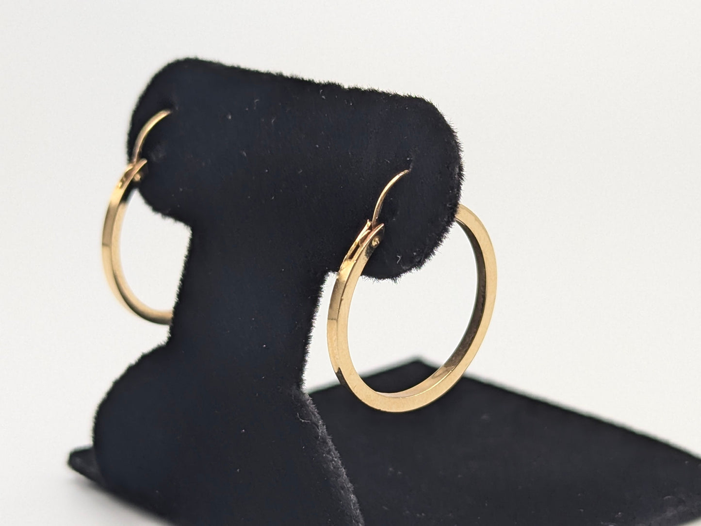 14k Gold Square Hoop Earrings Real Gold Hoops