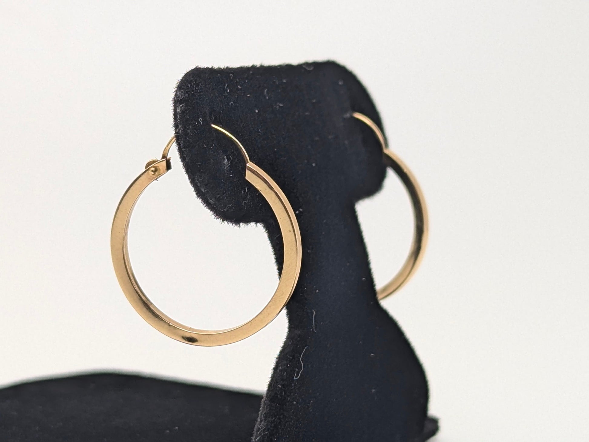 14k Gold Square Hoop Earrings Real Gold Hoops