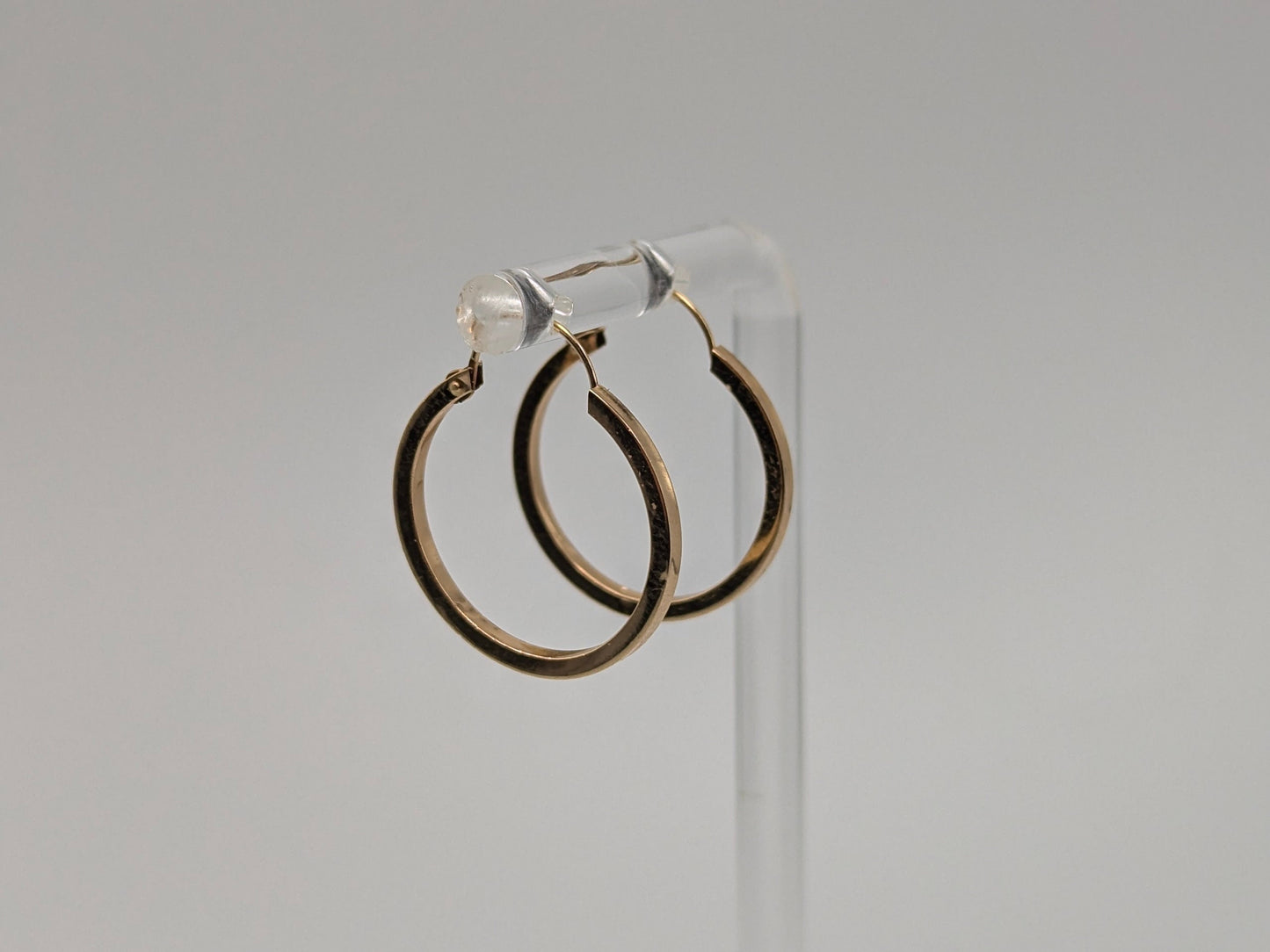 14k Gold Square Hoop Earrings Real Gold Hoops