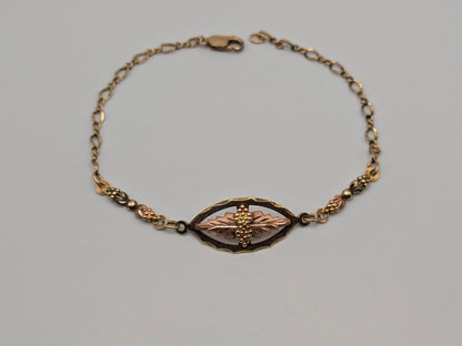 10k 12k Black Hills Gold Rose Gold Vine Bracelet. Black Hills Gold 10k Vine Bracelet.