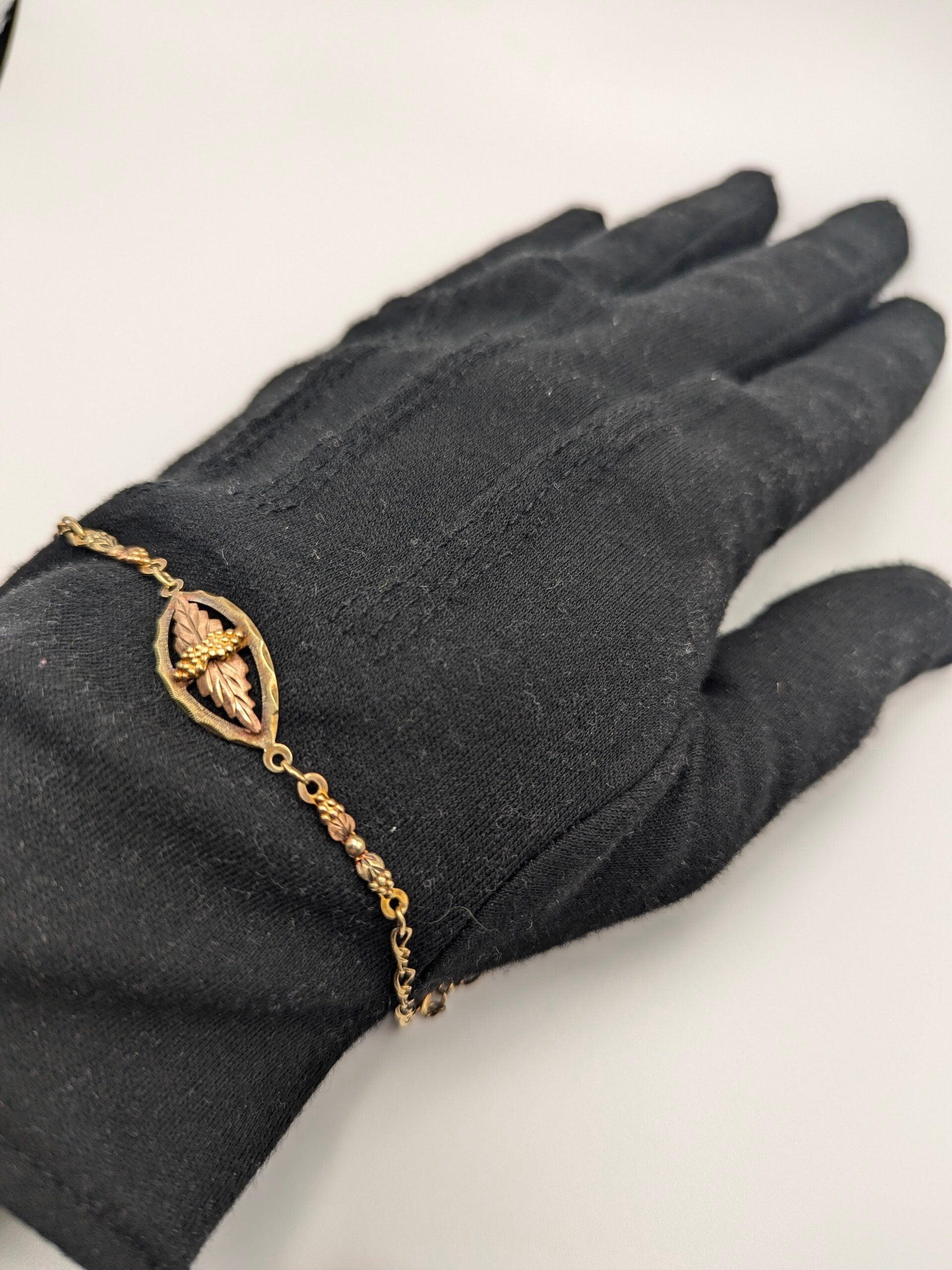 10k 12k Black Hills Gold Rose Gold Vine Bracelet. Black Hills Gold 10k Vine Bracelet.