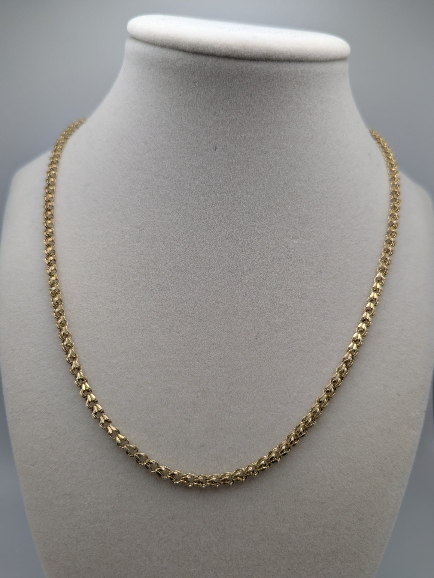 10k Yellow Gold 3mm Specialty Double Link Chain Necklace 18" Solid Gold