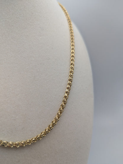 10k Yellow Gold 3mm Specialty Double Link Chain Necklace 18" Solid Gold