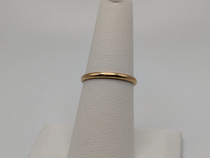 14k Yellow Gold 2mm Starfire Wedding Band Comfort Fit Wedding Ring. Anniversary Band.