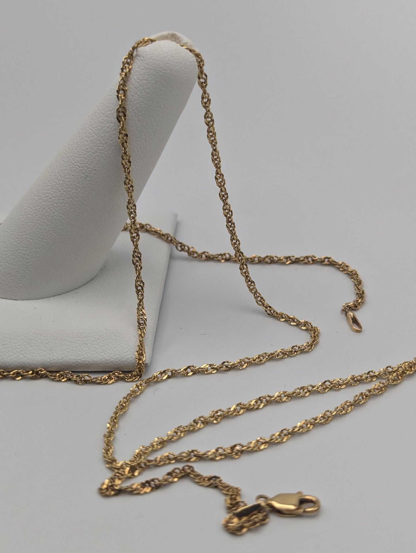 18k Italy MILOR Yellow Gold Twisted Rope Chain Necklace 25" Classic Rope Chain