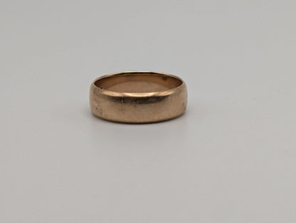 14k Heavy 4.6gr Solid Gold Plain Comfort Fit 6mm Wedding Cigar Wide Band Ring Anniversary