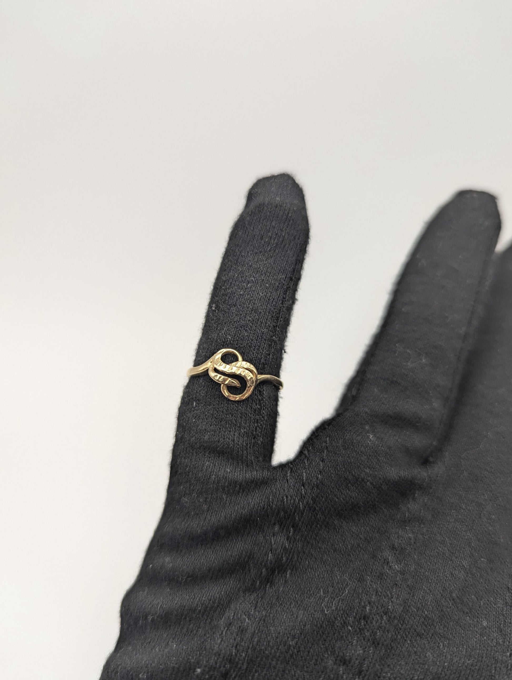 14K Yellow Gold Infinity Love Ring Wedding Promise Band Solid Gold Infinity Band.