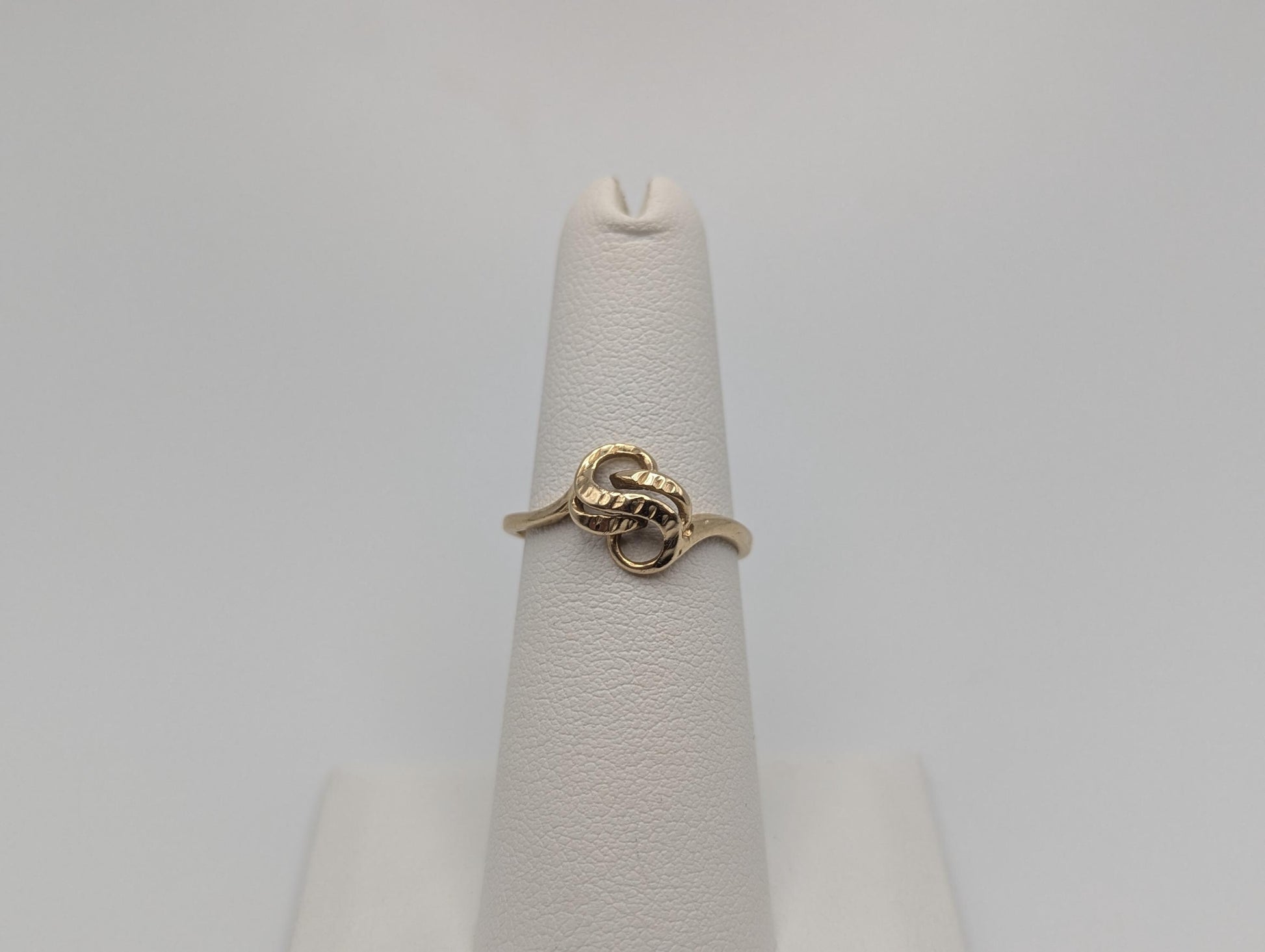 14K Yellow Gold Infinity Love Ring Wedding Promise Band Solid Gold Infinity Band.