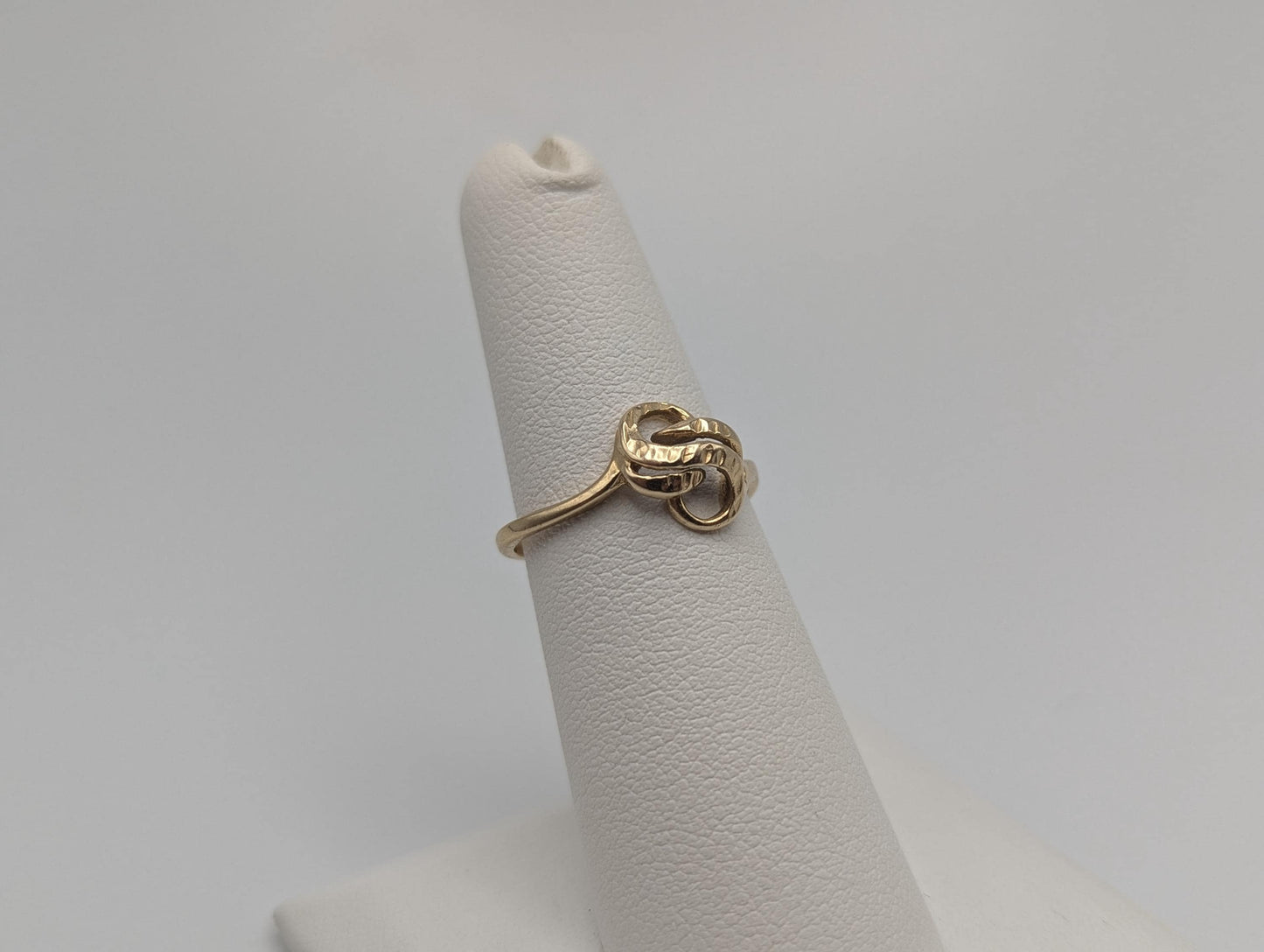 14K Yellow Gold Infinity Love Ring Wedding Promise Band Solid Gold Infinity Band.