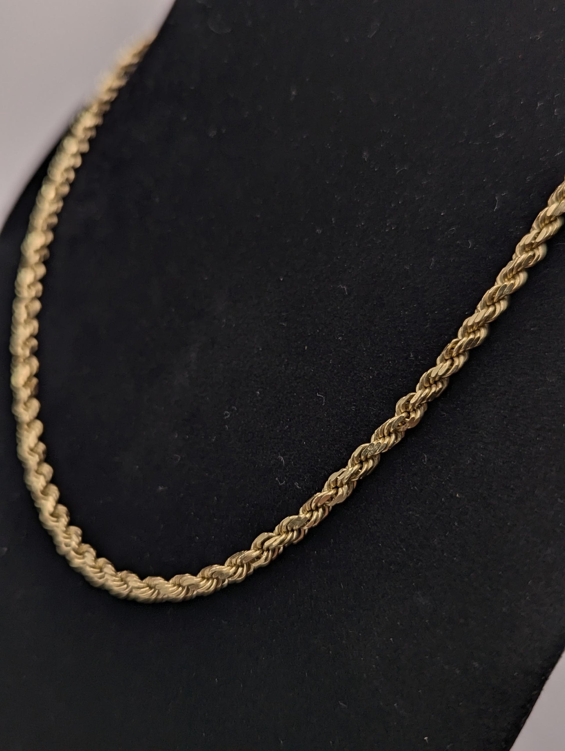 Heavy 14k Solid Gold 21gr 3.8mm Flat Specialty Rope Chain 18" Necklace