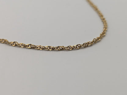 18k Italy MILOR Yellow Gold Twisted Rope Chain Necklace 25" Classic Rope Chain