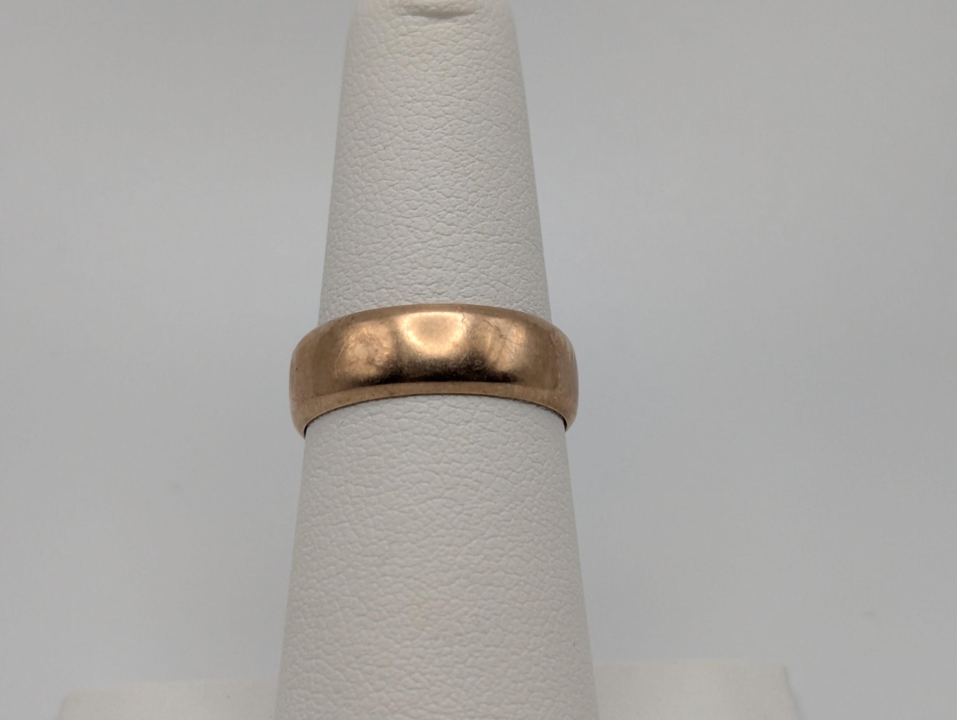 14k Heavy 4.6gr Solid Gold Plain Comfort Fit 6mm Wedding Cigar Wide Band Ring Anniversary