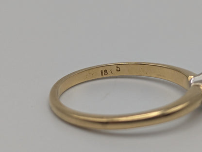 APPRAISED! 18k Yellow Gold .48ct Diamond Oval Solitaire Wedding Promise Engagement Ring