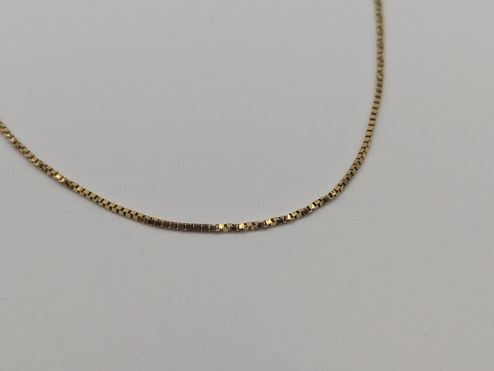 14k Italy Boston Custom Box Link Chain Necklace 30" Yellow Gold Italian Chain