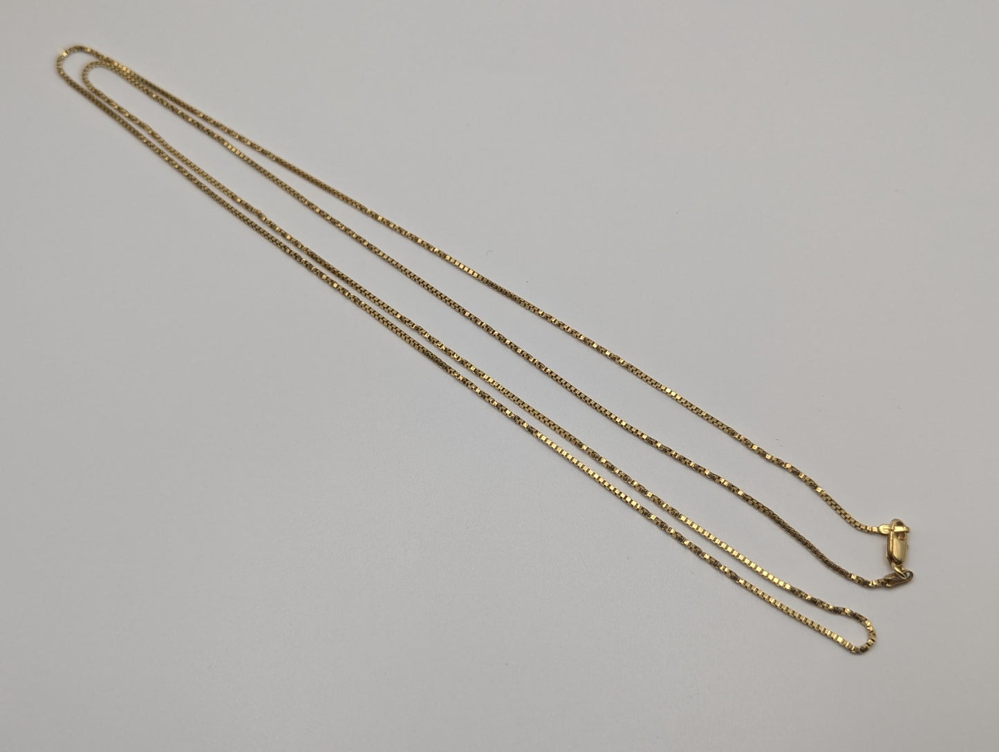 14k Italy Boston Custom Box Link Chain Necklace 30" Yellow Gold Italian Chain