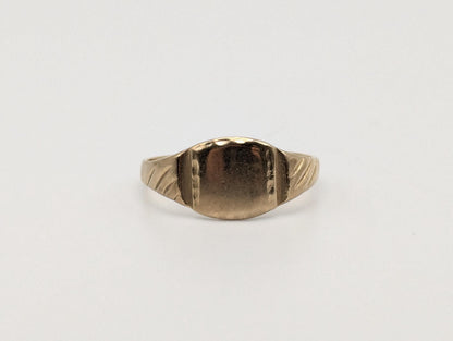 10k Vintage Pinky Signet Ring. Wedding Ring Cigar Band