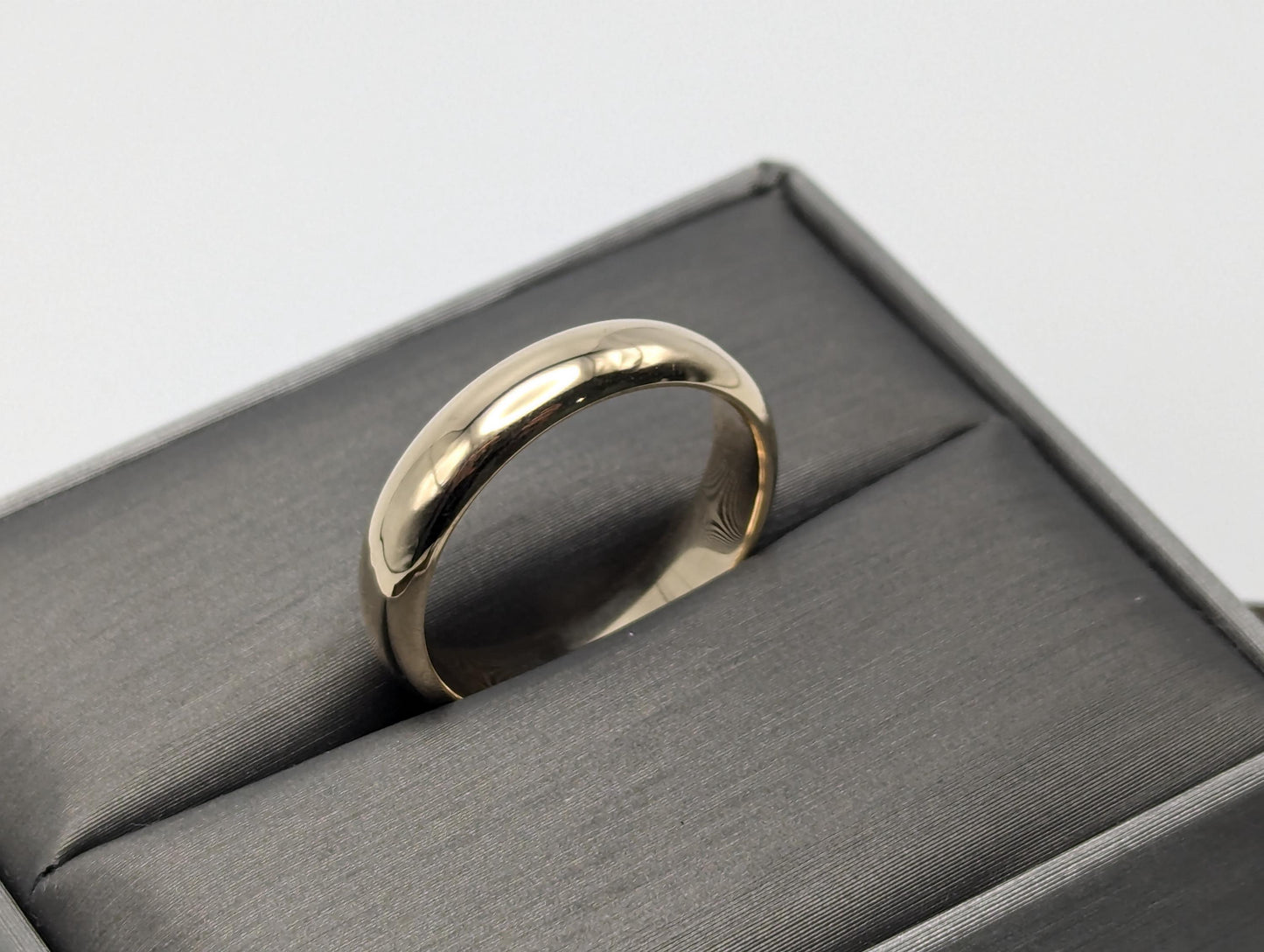 14k Heavy Yellow Gold 5mm Wedding Band Gold Anniversary Ring Mens Ring