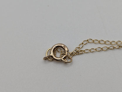 10K Two Tone Gold Diamond Heart I Love You Pendant Women's Heart Pendant Chain 18"