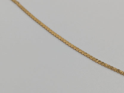 14k Italy 585 Yellow Gold Star Bead Wheat Box Chain Necklace 30" Bead