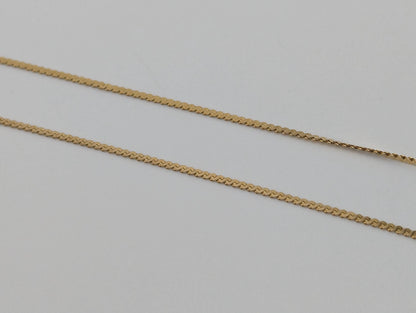 14k Italy 585 Yellow Gold Star Bead Wheat Box Chain Necklace 30" Bead