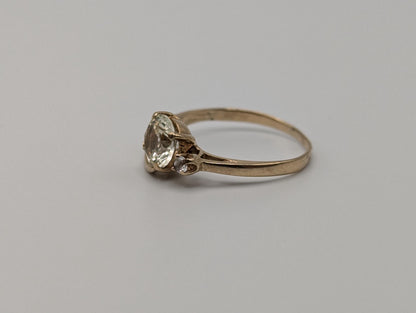 10k Yellow Gold Quartz Wedding Ring Engagement Band Promise Ring