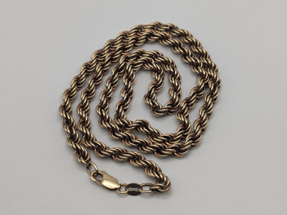 Heavy 10k Solid Gold 13gr 5mm Specialty Rope Chain 21" Necklace