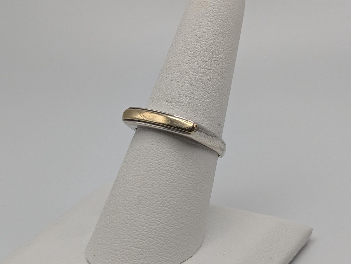 Sterling Silver Gold Square Ring Sterling Silver Signet Ring. Pinky Ring.