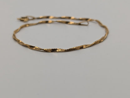 14k ITALY Solid Gold Omega Chain 7" Gold Custom Bracelet